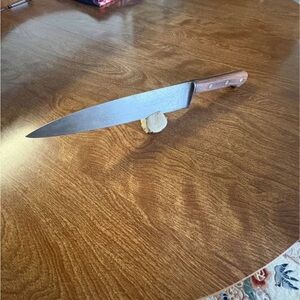VINTAGE DEXTER USA  48910 Carbon Steel Chef/ Knife 15"  Blade Made In USA